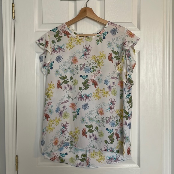 George Tops - George floral flutter sleeve tank top